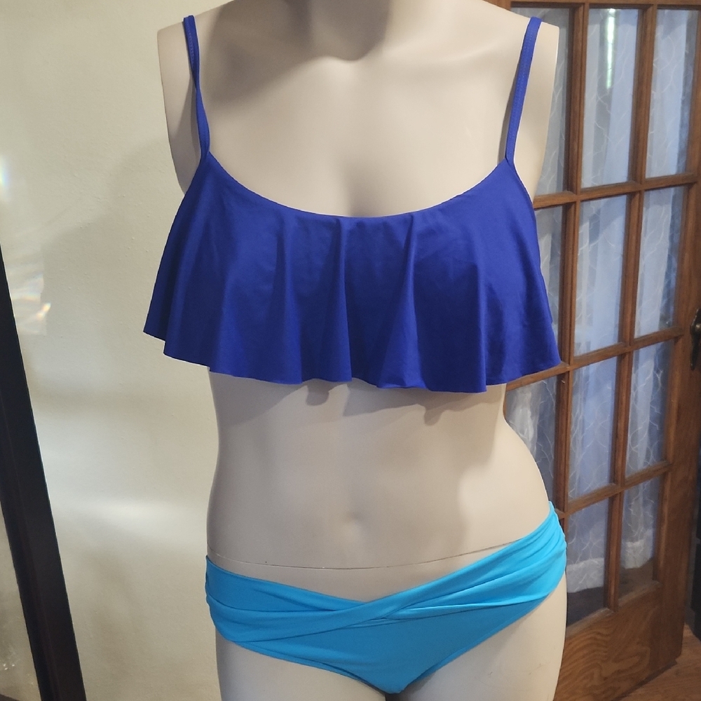 Blue Two Piece Mismatch Bikini
